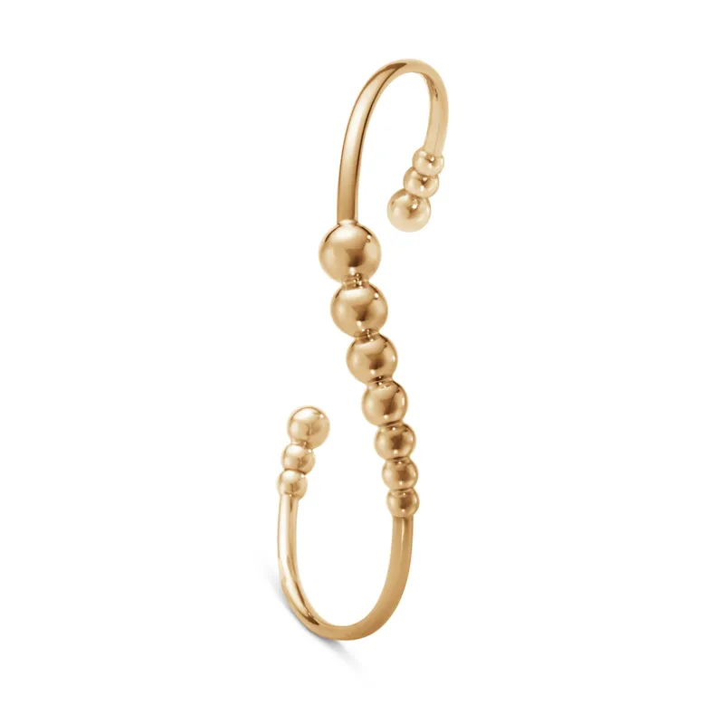 Georg Jensen Moonlight Grapes 18ct Rose Gold Wave Torc Bangle
