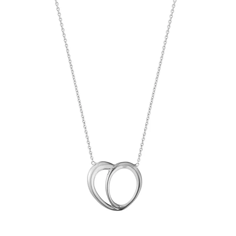 Georg Jensen Offspring Sterling Silver Heart Necklace D