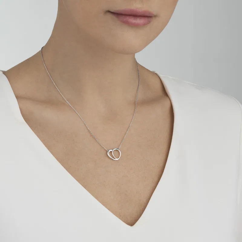 Georg Jensen Offspring Sterling Silver Heart Necklace D