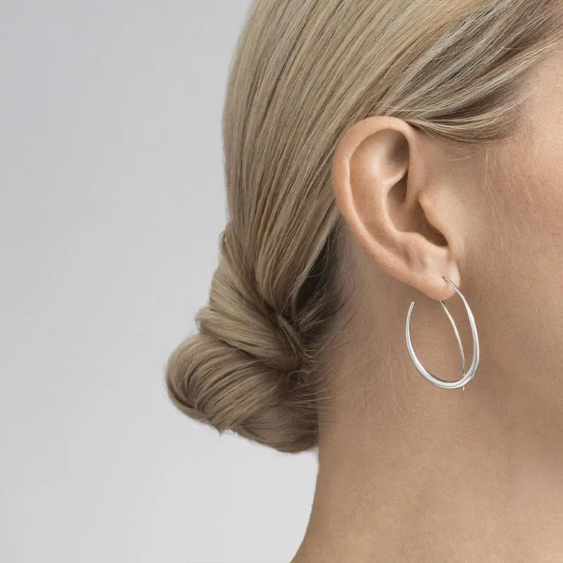 Georg Jensen Offspring Sterling Silver Hoop Earrings