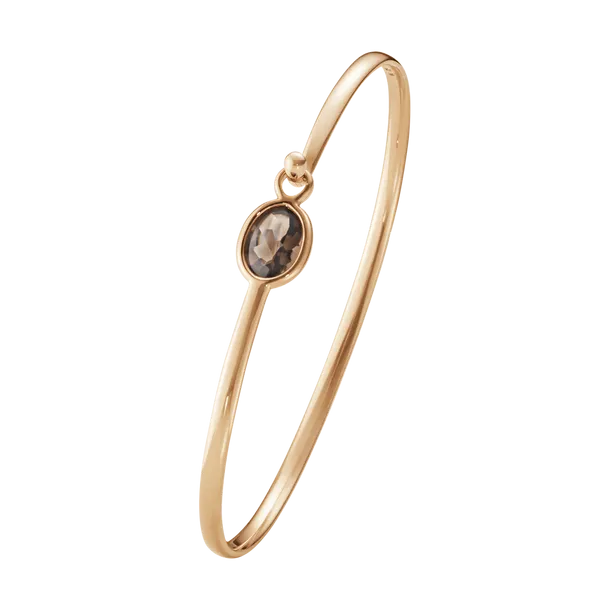 Georg Jensen Savannah 18ct Rose Gold Smokey Quartz Bangle