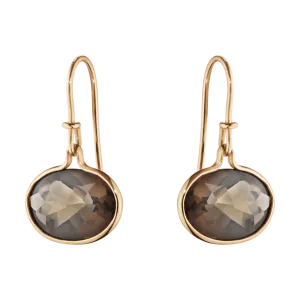 Georg Jensen Savannah 18ct Rose Gold Smokey Quartz Earrings