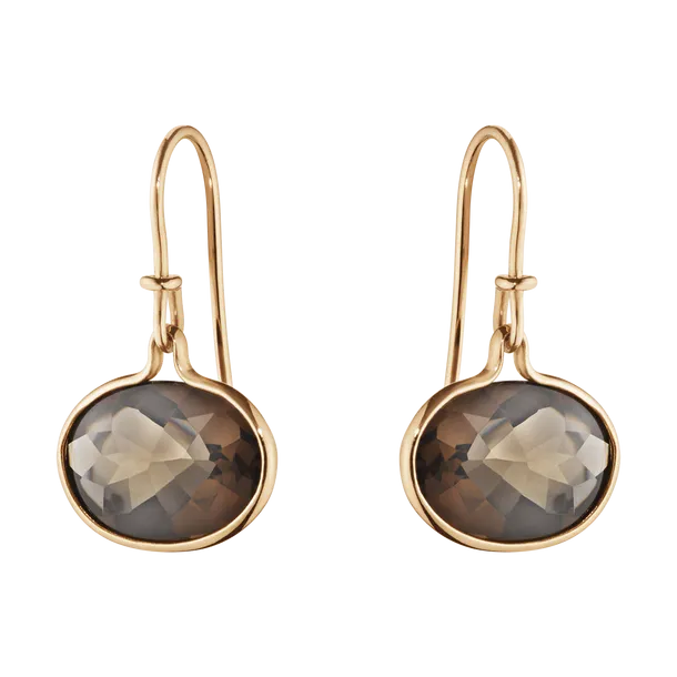Georg Jensen Savannah 18ct Rose Gold Smokey Quartz Earrings