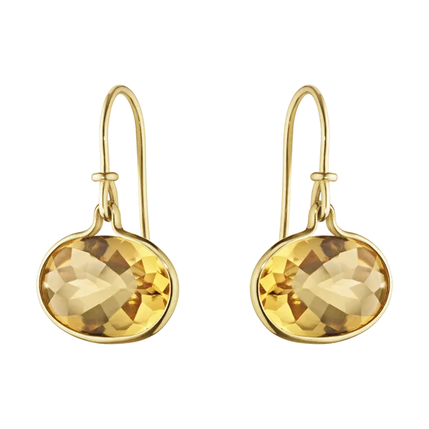 Georg Jensen Savannah 18ct Yellow Gold Citrine Earrings