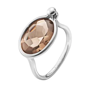 Georg Jensen Savannah Sterling Silver Smokey Quartz Medium Ring