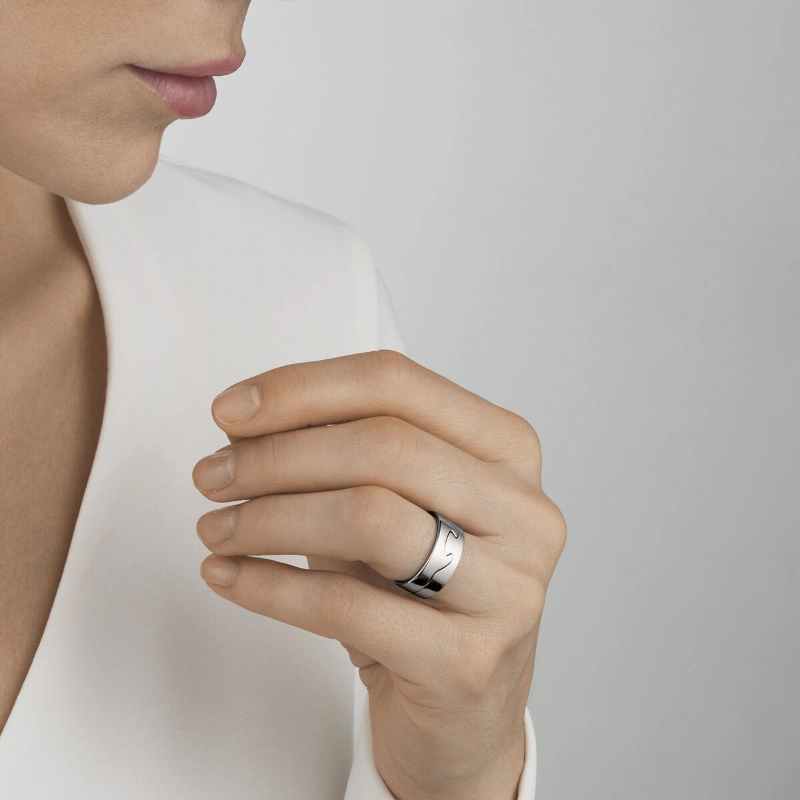 Georg Jensen Fusion 18ct White Gold End Ring