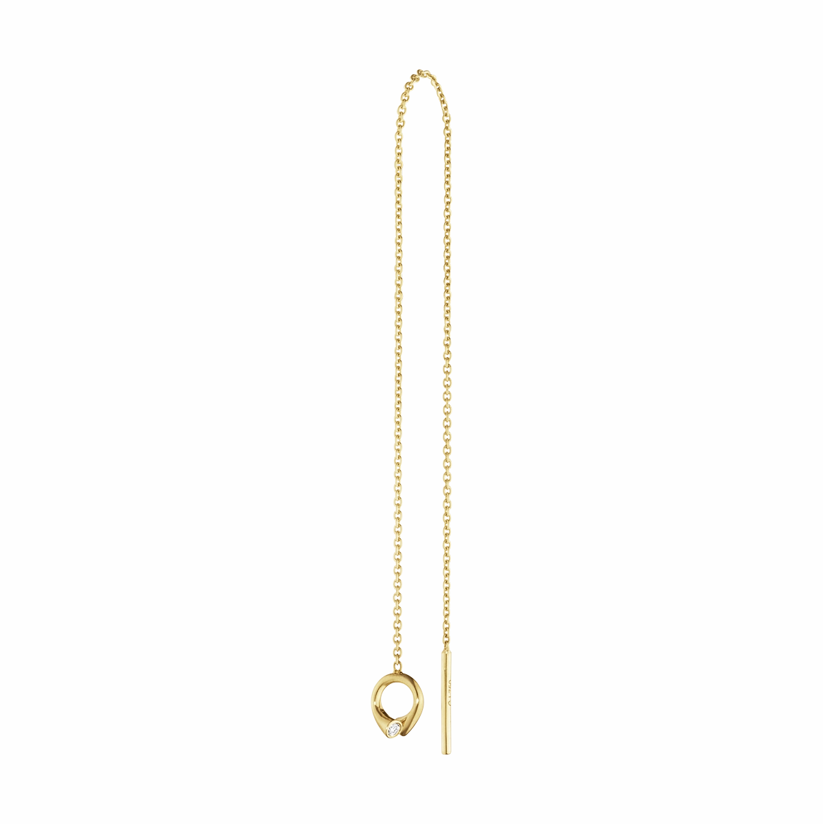 Georg Jensen Magic 18ct Yellow Gold Diamond Threader Earring