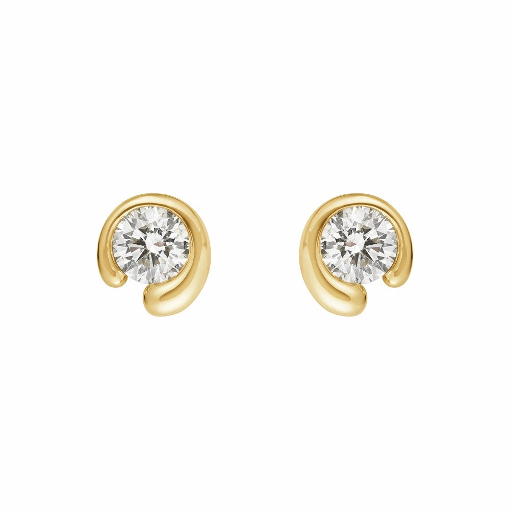 Georg Jensen Mercy 18ct Yellow Gold 0.40ct Diamond Stud Earrings