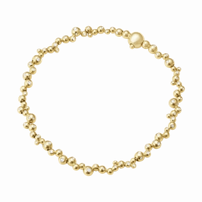 Georg Jensen Moonlight Grapes 18ct Yellow Gold Diamond Slim Bracelet