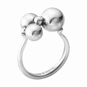 Georg Jensen Moonlight Grapes Sterling Silver Small Ring
