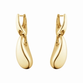 Georg Jensen Reflect 18ct Yellow Gold Graduated Links Short Drop Earrings