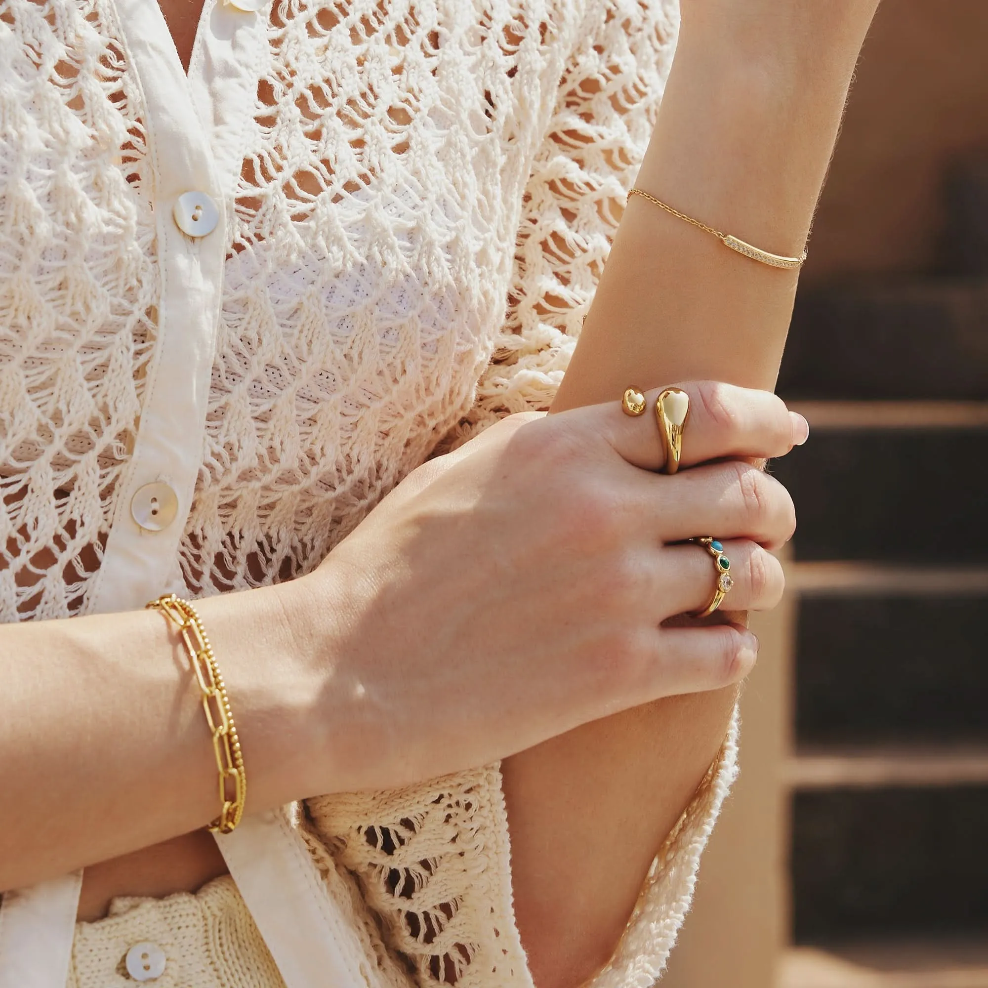 Gold Bold Chunky Chain Bracelet B062-04G