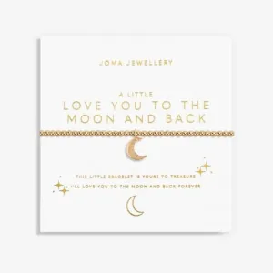 Gold Love You To The Moon And Back Gold 17.5cm Bracelet 6186