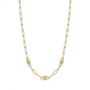 Gold Orb Link Chunky Chain Necklace N045-04G