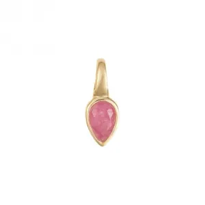 Gold Plated Birthstone Pink Quartz Pendant P5220