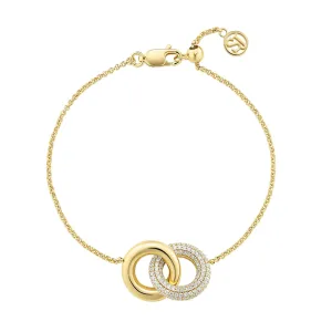 Gold Plated Carrara Bracelet SJ-B2477-CZ-YG