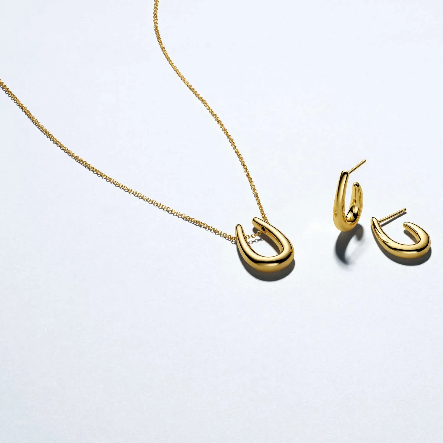 Gold Plated Goccia Pianura Parvus EarringsSJ-E2486-YG
