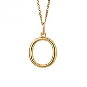 Gold Plated Initial Letter O Pendant P5141
