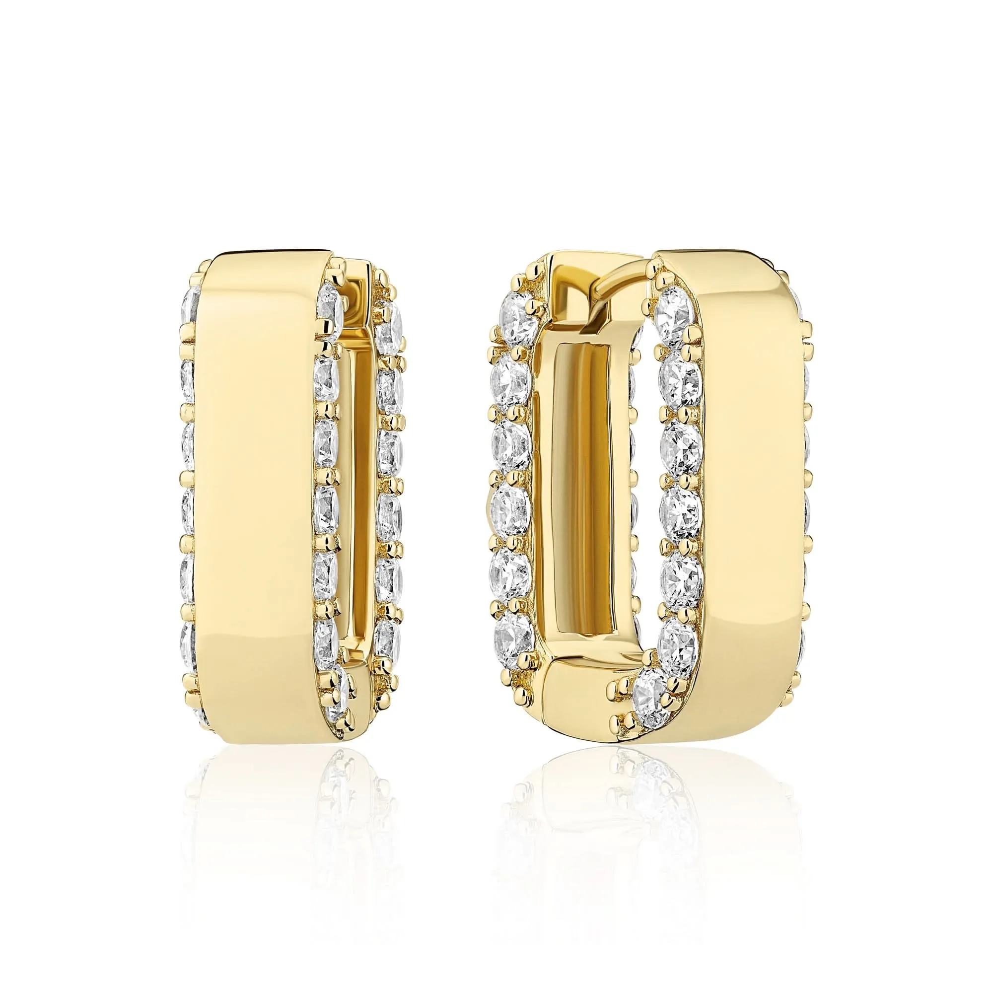 Gold Plated Maratea Piccolo Earrings SJ-E2450-CZ-YG