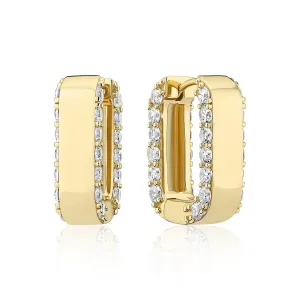 Gold Plated Maratea Piccolo Earrings SJ-E2450-CZ-YG
