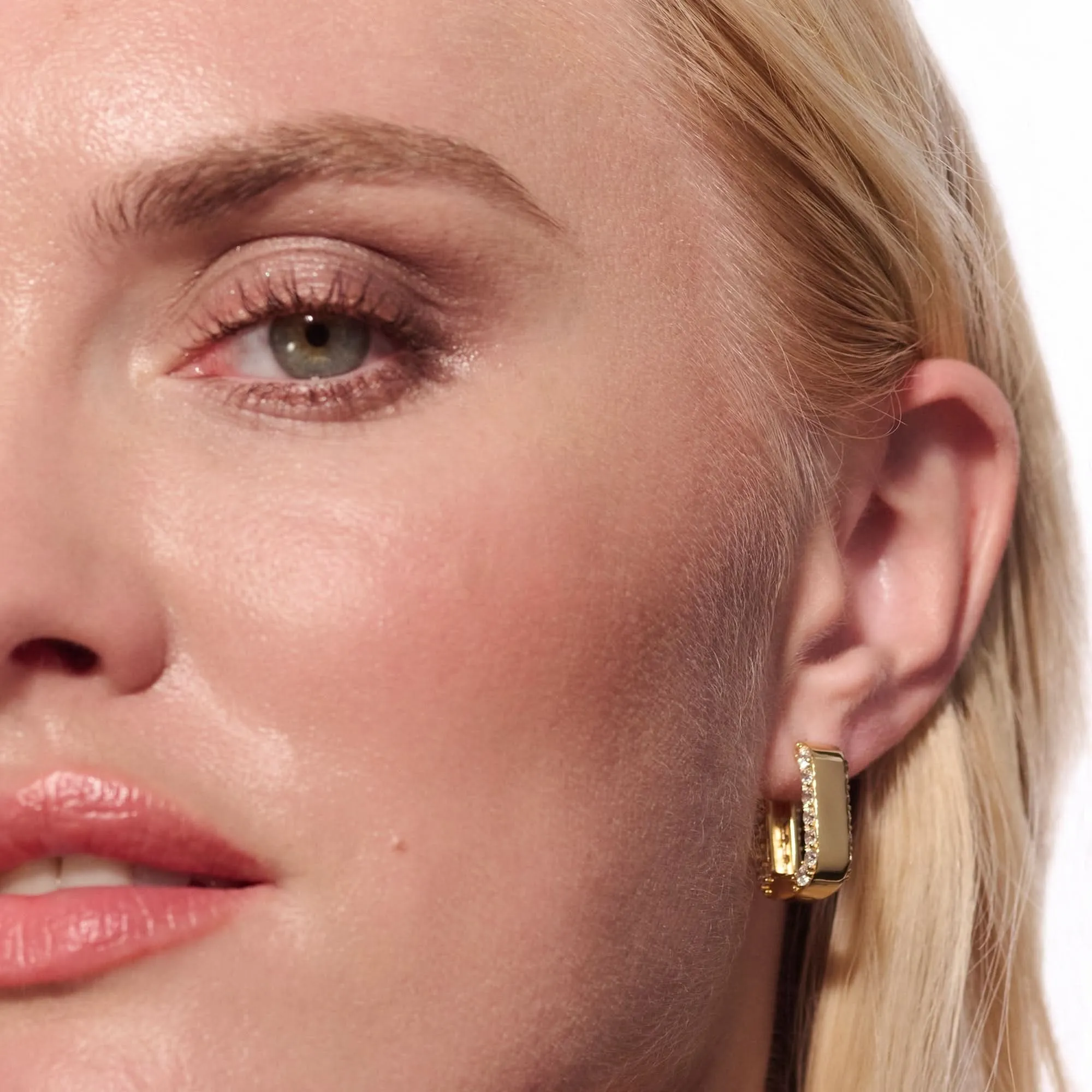 Gold Plated Maratea Piccolo Earrings SJ-E2450-CZ-YG