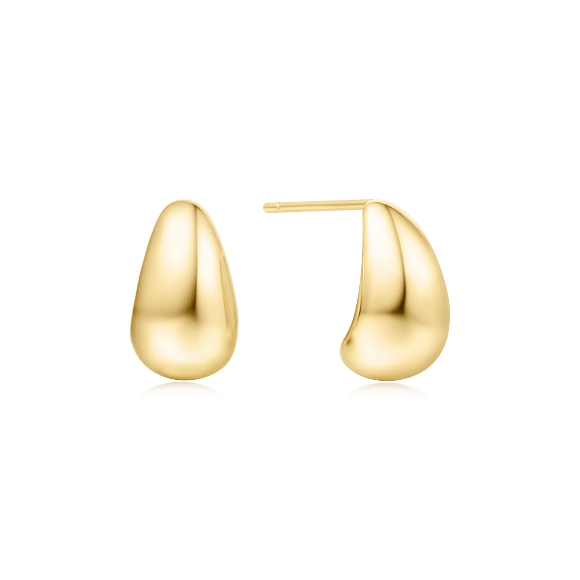 Gold Small Dome Hoop Earrings E062-05G