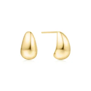 Gold Small Dome Hoop Earrings E062-05G