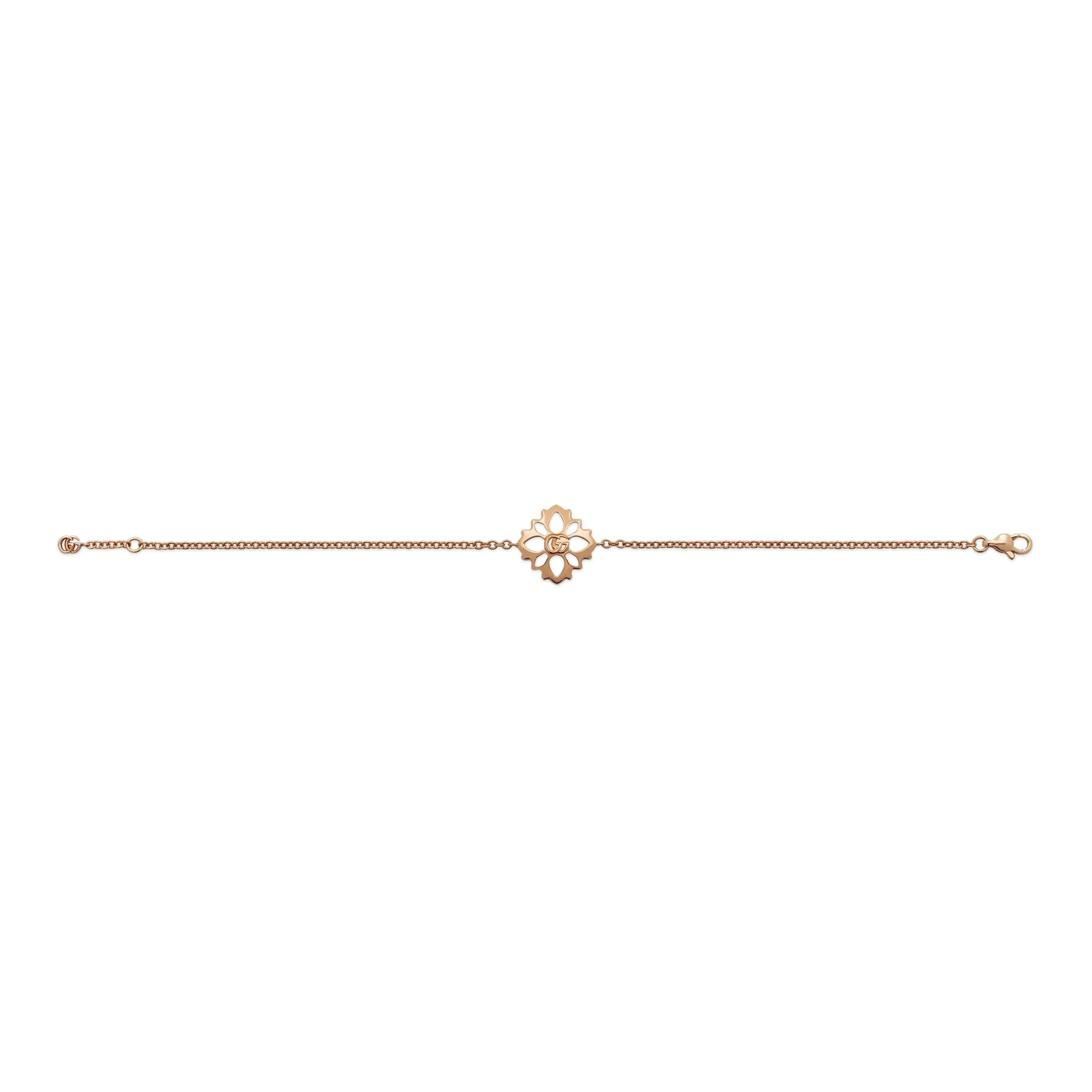 Gucci Flora 18ct Rose Gold Diamond Chain Bracelet