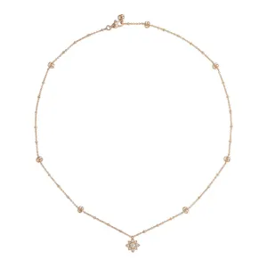 Gucci Flora 18ct Rose Gold Diamond Necklace D