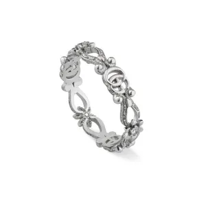 Gucci Flora 18ct White Gold Diamond Ring D