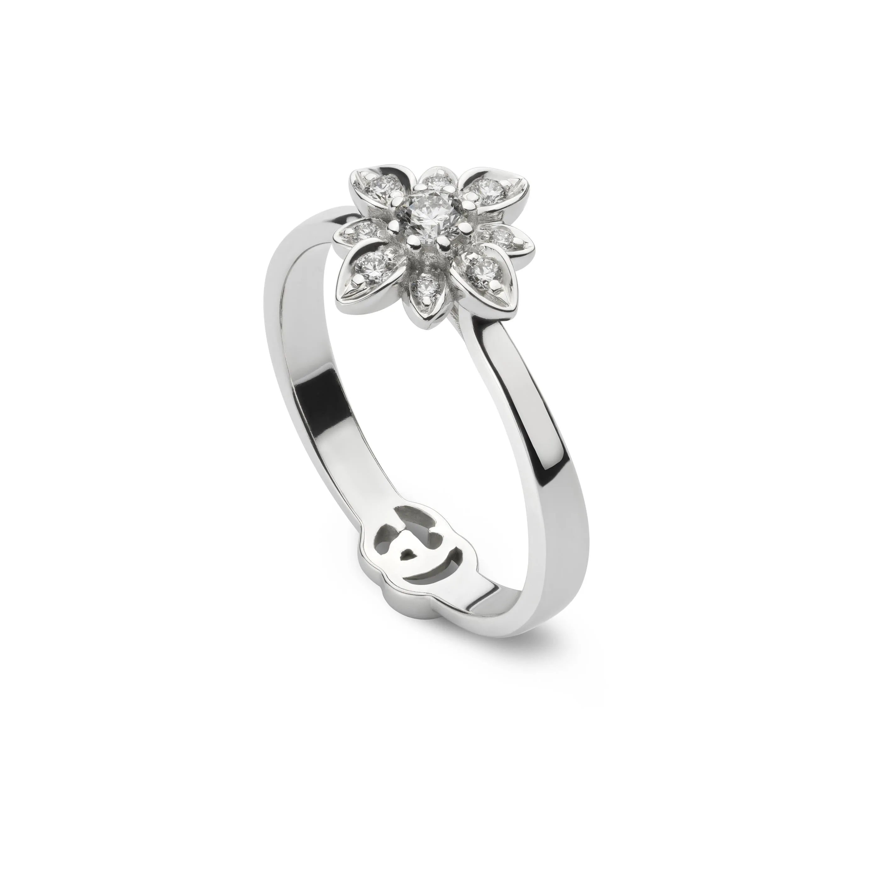 Gucci Flora 18ct White Gold Diamond Ring