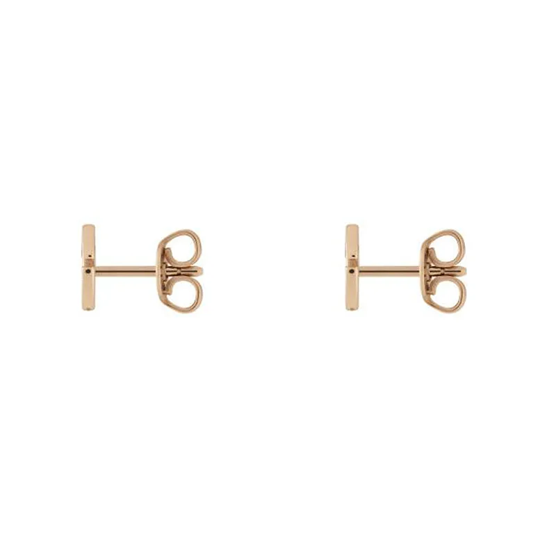 Gucci GG Running 18ct Rose Gold Stud Earrings