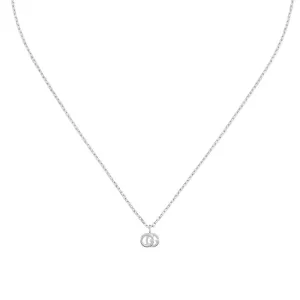 Gucci GG Running 18ct White Gold Diamond Pendant Necklace