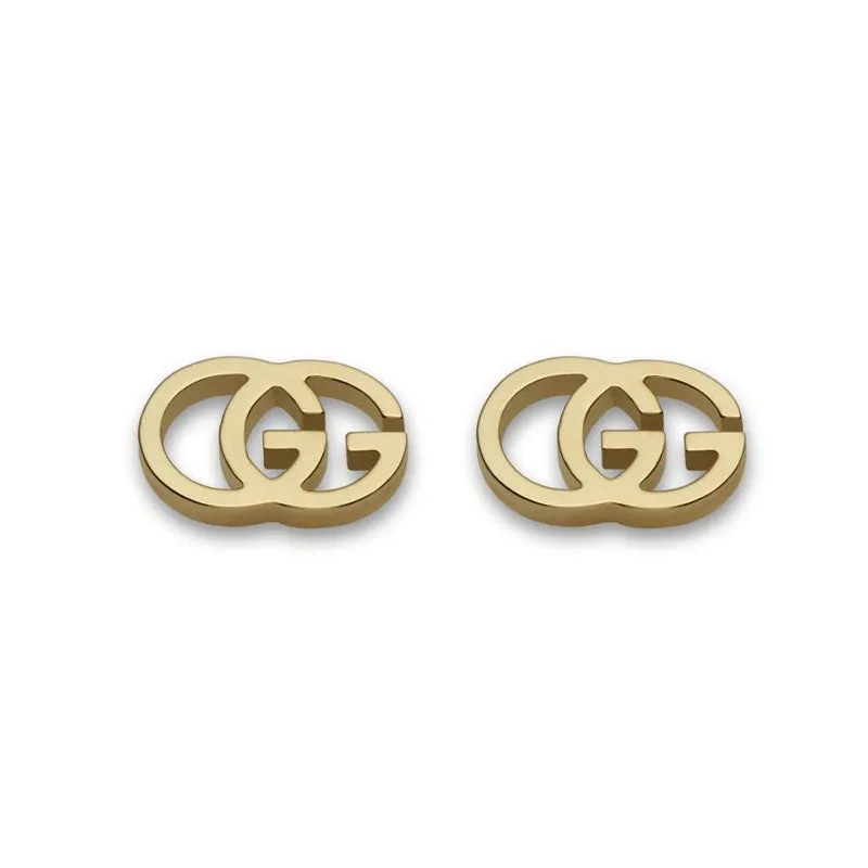 Gucci GG Running 18ct Yellow Gold Stud Earrings