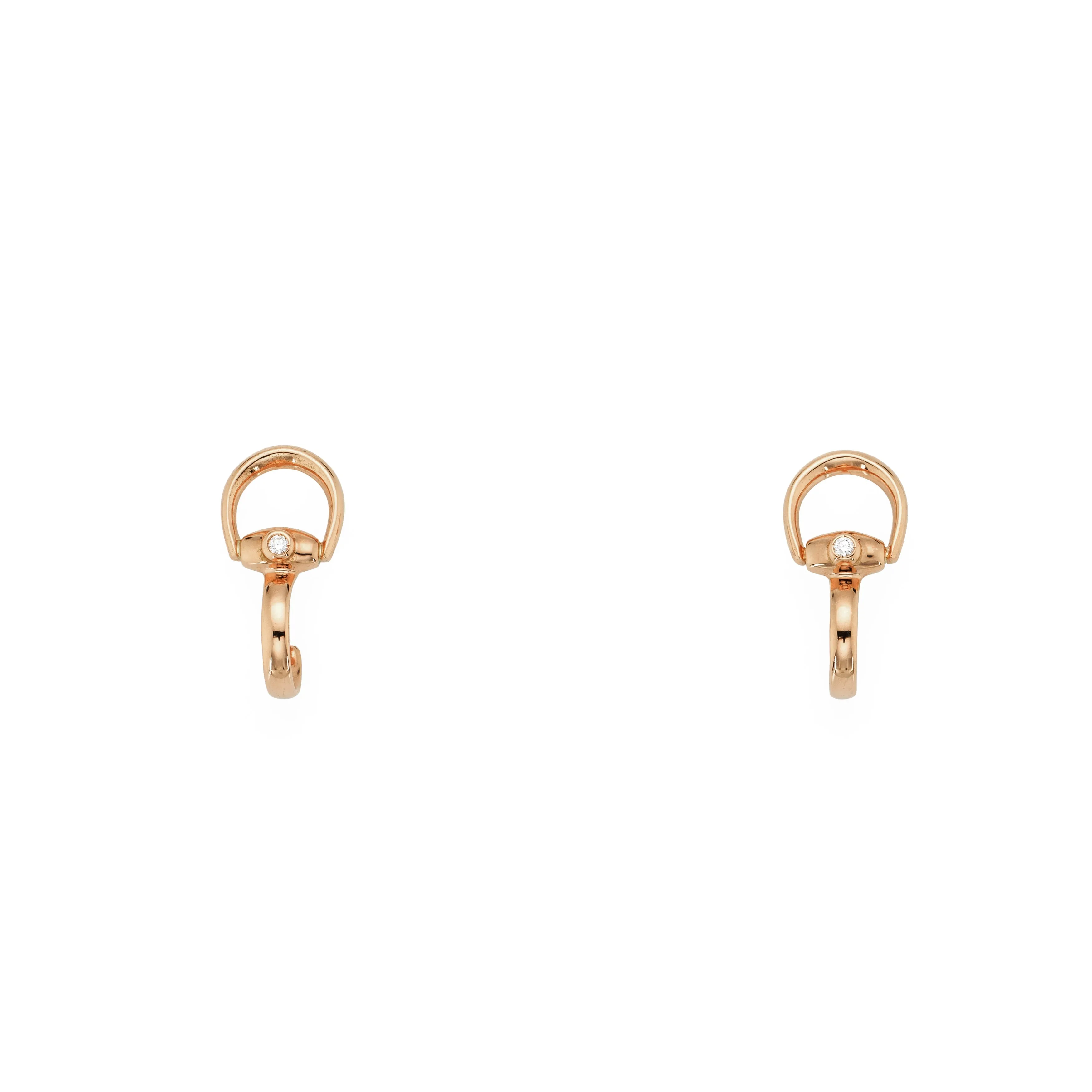 Gucci Horsebit 18ct Rose Gold and Diamond Earrings