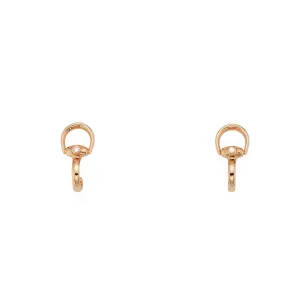 Gucci Horsebit 18ct Rose Gold and Diamond Earrings