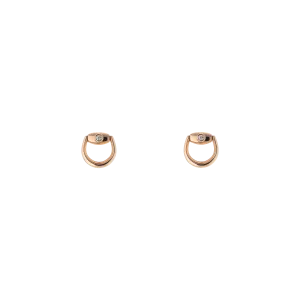Gucci Horsebit 18ct Rose Gold Diamond Stud Earrings
