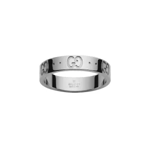 Gucci Icon 18ct White Gold Thin Band Ring