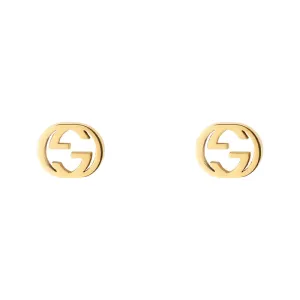 Gucci Interlocking 18ct Yellow Gold 5mm Stud Earrings