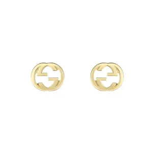 Gucci Interlocking 18ct Yellow Gold Stud Earrings