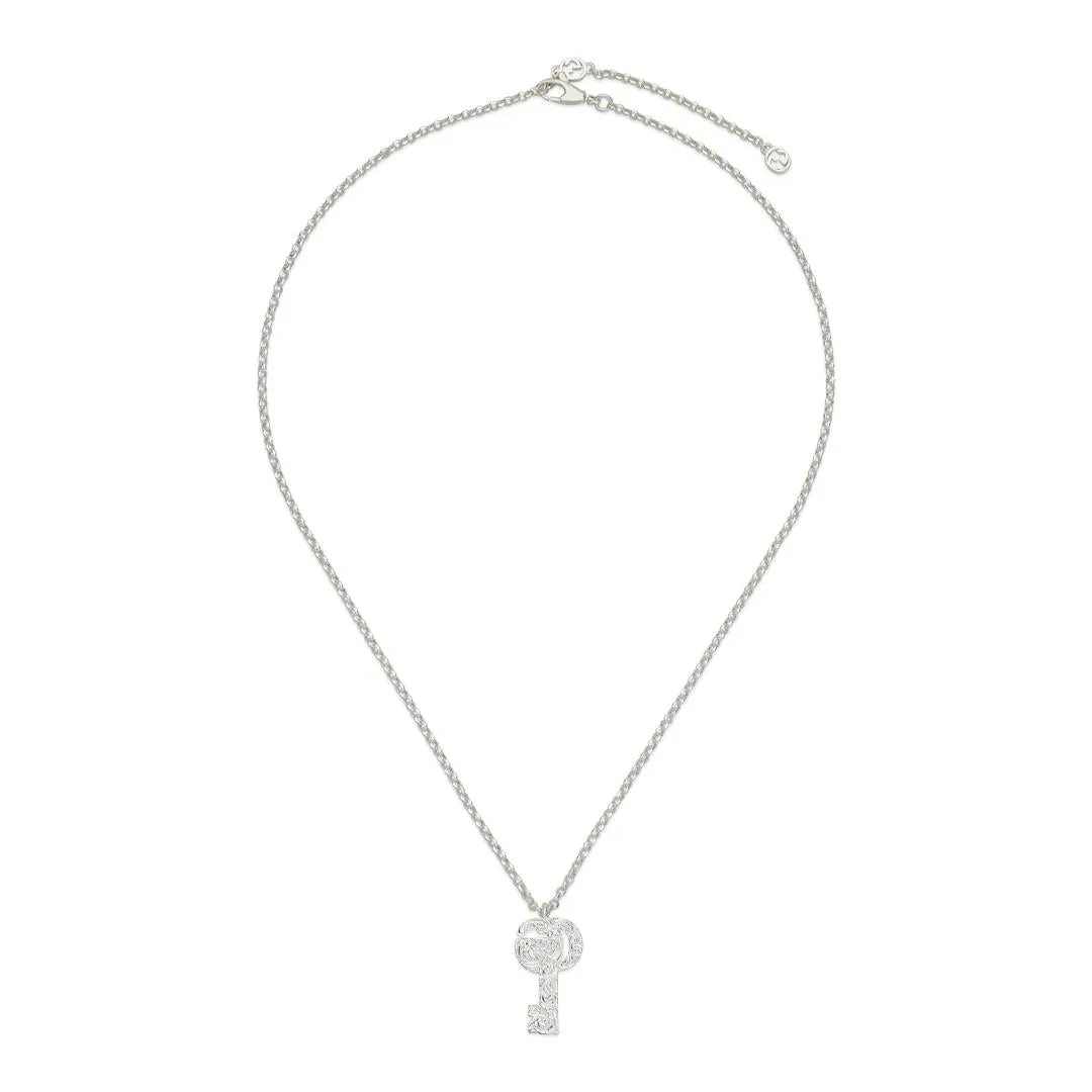 Gucci Marmont Sterling Silver Key Charm Necklace