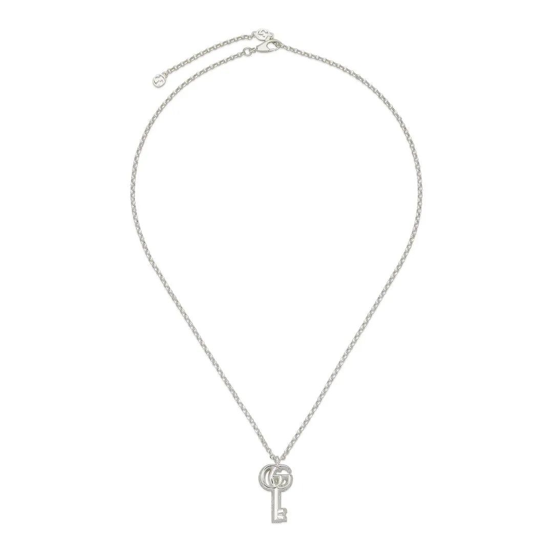 Gucci Marmont Sterling Silver Key Charm Necklace