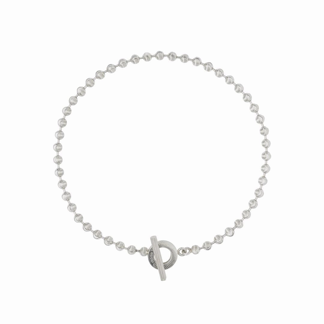Gucci Boule Sterling Silver Chain Necklace D