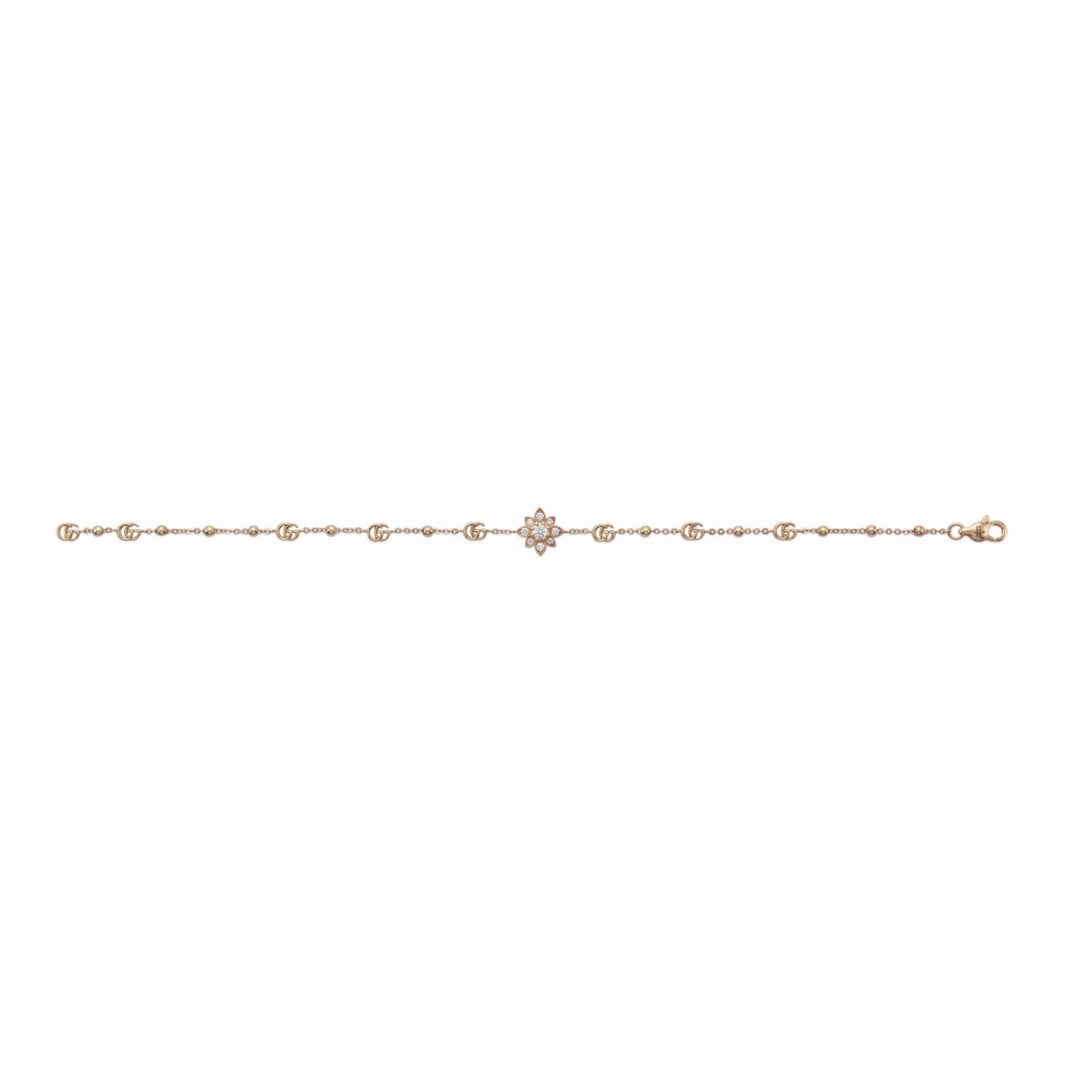 Gucci Flora 18ct Rose Gold Diamond Bracelet D