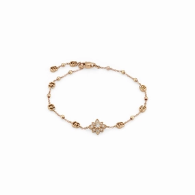 Gucci Flora 18ct Rose Gold Diamond Bracelet D