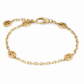 Gucci Interlocking Motif 18ct Yellow Gold Bracelet