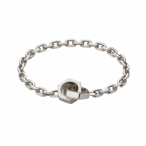Gucci Trademark Sterling Silver Chain Bracelet
