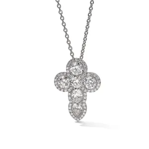 Hans D. Kreiger 18ct White Gold Diamond Cross Pendant