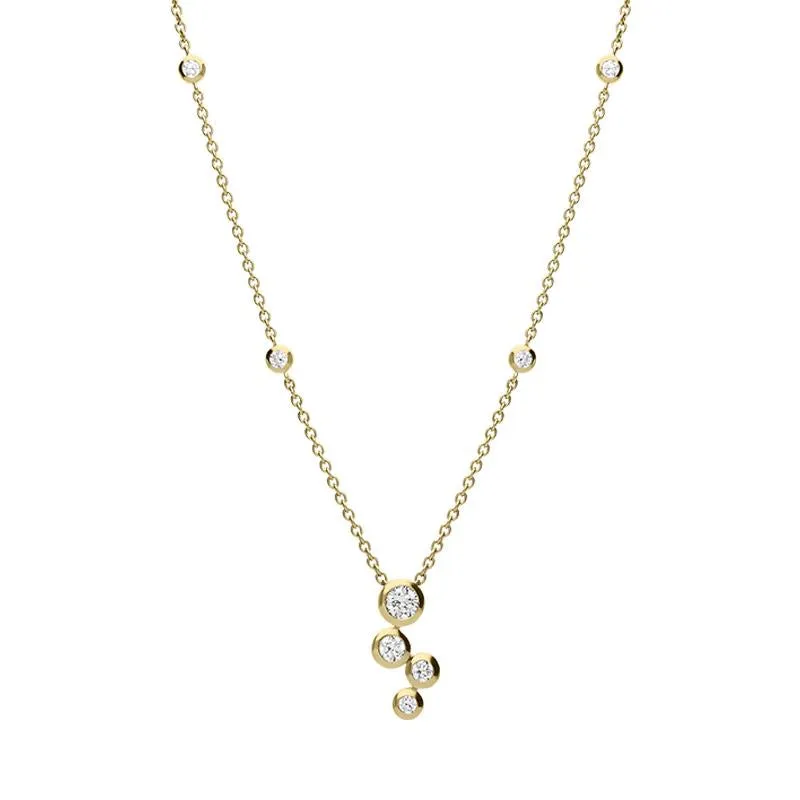 Hans D. Krieger 18ct Rose Gold 0.67ct Diamond Bubble Necklace