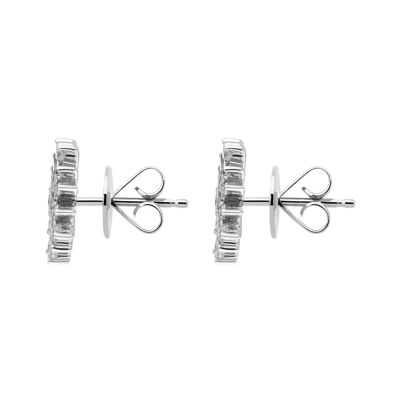 Hans D. Krieger 18ct White Gold 0.52ct Diamond Starburst Earrings